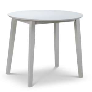 Calista Round Drop-Leaf Wooden Dining Table In Grey - UK