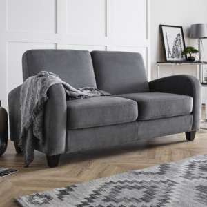Varali Two Seater Fabric Sofa In Dusk Grey Chenille - UK