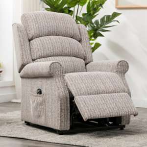 Curtis Fabric Electric Dual Motor Lift And Tilt Armchair In Natural - UK