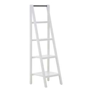 Davoca wooden  Shelf 4 Tiers Ladder Shelving Unit In White - UK