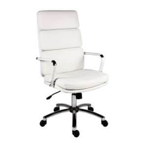 Deco Retro Eames Style Executive Office Chair In White - UK