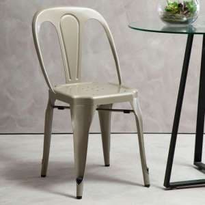Dschubba Metal Dining Chair In Champagne - UK