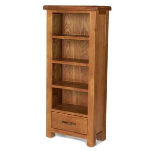 Earls Wooden DVD Storage Stand In Chunky Solid Oak - UK