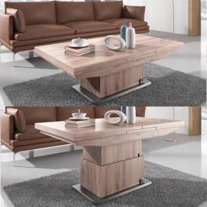 Elgin Extending Wooden Coffee In To Dining Table In Sonoma Oak - UK