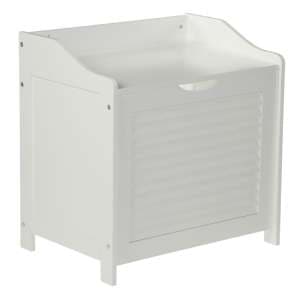 Fargo Wooden Bathroom Laundry Storage Cabinet In White - UK