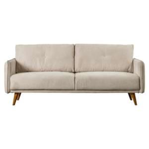 Farringdan Upholstered Fabric 2 Seater Sofa In Oatmeal - UK