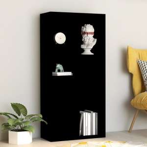 Feivel Wooden Bookcase With 7 Shelves In Black - UK