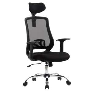 Floridian Fabric Home And Office Chair In Black - UK