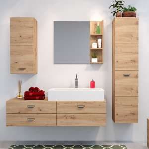 Gaep LED Bathroom Furniture Set 1 In Artisan Oak - UK