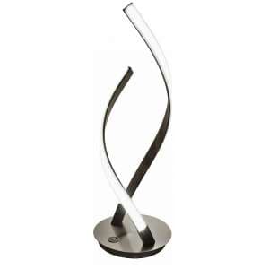 Galla Twisted Table Lamp In Satin Steel - UK