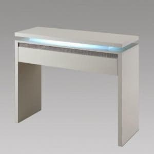 Garde Console Table In White Gloss And Diamante With Lights - UK
