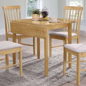 Garnet Square Drop Leaf Dining Set With 2 Chairs - UK