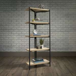 Garrick Bookcase Or Shelving Unit In Charter Oak And Metal Frame - UK