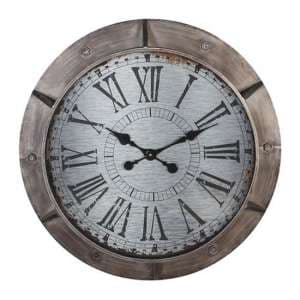 Harbour Glass Wall Clock With Anthracite And Silver Metal Frame - UK