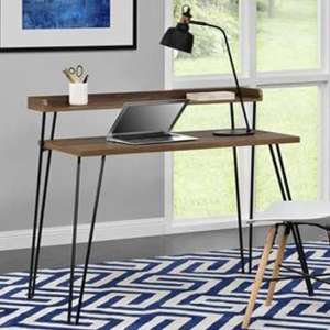 Henan Wooden Laptop Desk With Riser In Walnut - UK