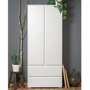 Hilary Contemporary Wooden Office Storage Cabinet In White - UK