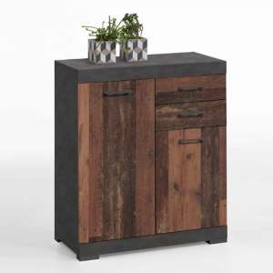 Holte Wooden Small Sideboard In Matera And Old Style Dark - UK