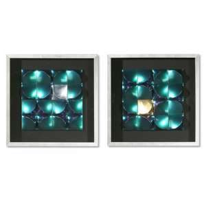 Illusion Picture Glass Wall Art In Silver Wooden Frame - UK