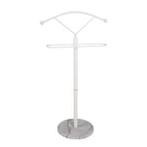 Kaibito Metal Valet Stand In White With Marble Base - UK