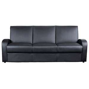 Kailey PU Leather Sofa Bed In Black - UK