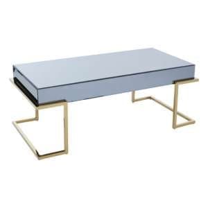 Kayo Grey Glass Top Coffee Table With Gold Stainless Steel Base - UK