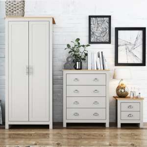 Lances Wooden Bedroom Furniture Set In Grey And Oak - UK