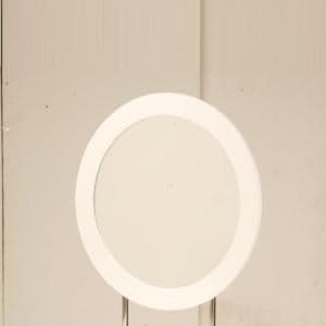 Laura Wall Mirror Round In White Frame - UK