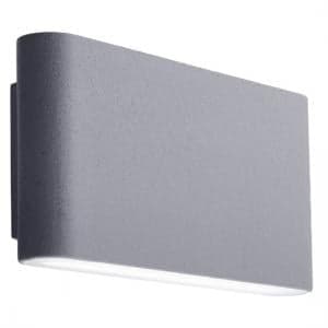 LED Outdoor Wall Light In Grey With Frosted Diffuser - UK