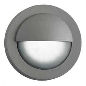 Outdoor Round LED Wall Light With Acid Glass - UK