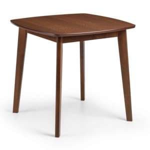 Laisha Wooden Square Dining Table In Walnut - UK