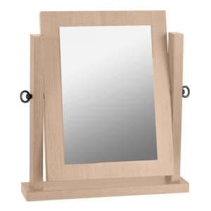 Laggan Dressing Table Mirror In Light Oak Effect Veneer Frame - UK