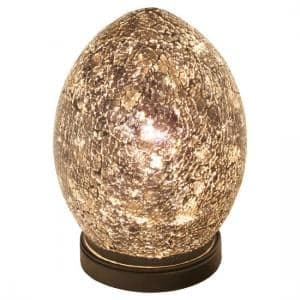 Mosaic Amber Egg Lamp - UK