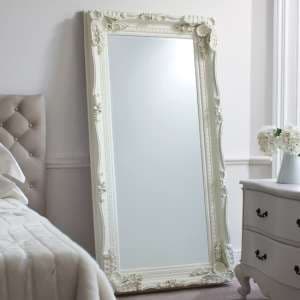 Louisa Rectangular Leaner Mirror In Cream Frame - UK