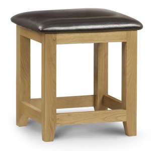 Mabli Dressing Table Stool With Waxed Oak Legs - UK