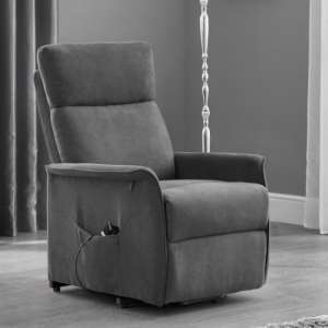 Hanae Rise and Recline Chair In Charcoal Grey Velvet - UK