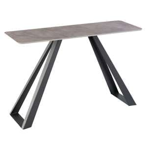 Martin Sintered Stone Console Table In Dark Grey - UK