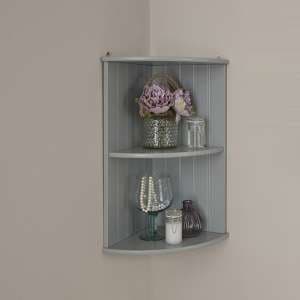 Catford Wooden Wall Mounted Shelving Unit In Grey - UK