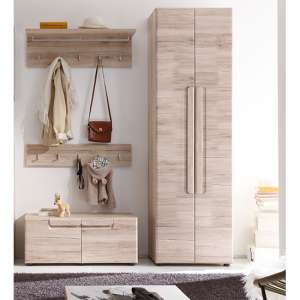 Melay Wooden Hallway Furniture Set 1 In San Remo Light Oak - UK