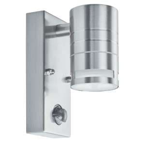 Metro LED Outdoor Wall Light With PIR In Stainless Steel - UK
