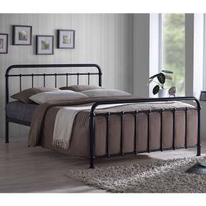 Miami Victorian Style Metal Double Bed In Black - UK