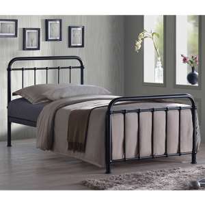 Miami Victorian Style Metal Single Bed In Black - UK