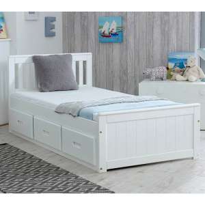 Mission Storage Single Bed In White With 3 Drawers - UK