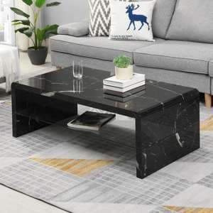 Momo High Gloss Coffee Table In Milano Marble Effect - UK