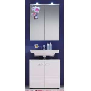 Narto LED Bathroom Furniture Set 1 In White High Gloss - UK