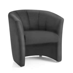 Neo Fabric Single Tub Chair In Black - UK