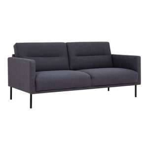 Nexa Fabric 2 Seater Sofa In Anthracite With Black Legs - UK