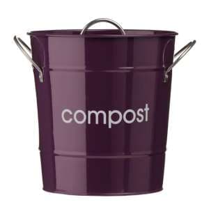 Norco Metal Compost Bathroom Bin In Purple - UK
