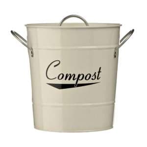 Norco Stainless Steel Coronet Compost Bin In Cream - UK