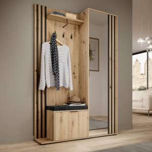 Norco Wooden Hallway Furniture Set In Artisan Oak - UK