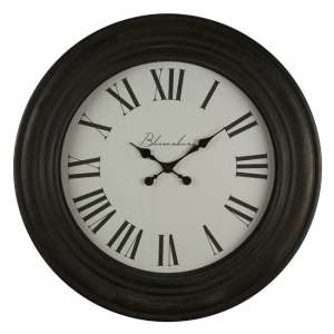 Ocrasey Round Antique Style Wall Clock In Black - UK